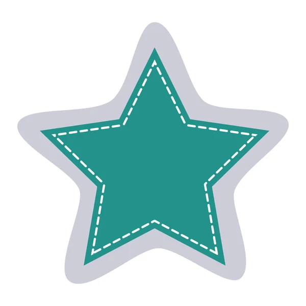 Sticker star shape frame callout dialogue — Stock Vector