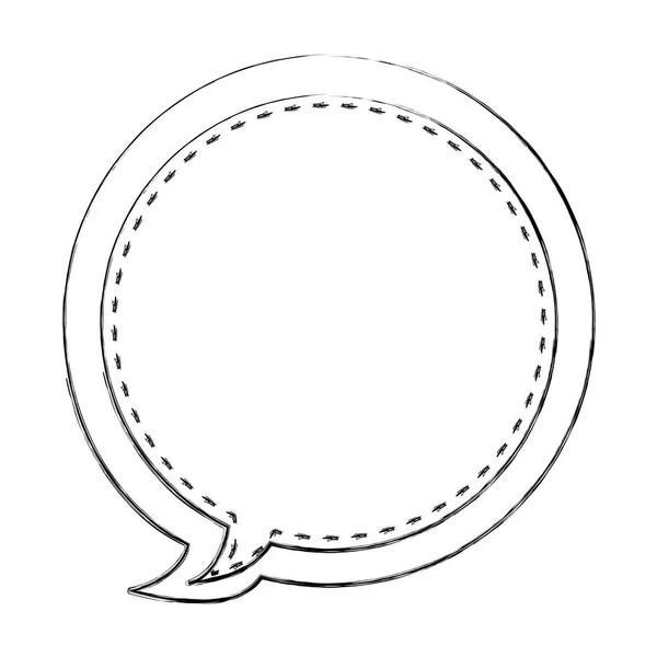 Монохромный размытый контур круглой рамки кадра диалогового окна — стоковый вектор