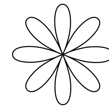 şekil çiçek oval yaprakları simgesiyle