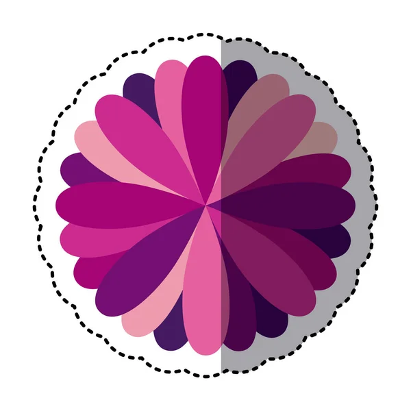 花びらアイコンが紫色の花 — ストックベクタ