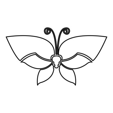 şekil kelebek ile üç renkli simge kanatlar