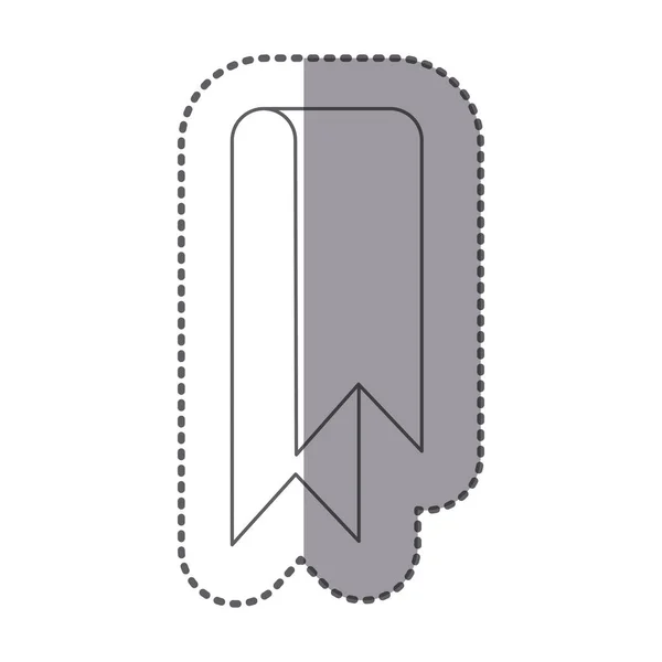 Figure sticker ribbon icon — Stock Vector