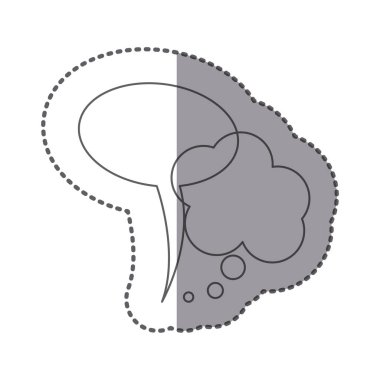 şekil bulut ve yuvarlak sohbetleri kabarcıklar simgesi