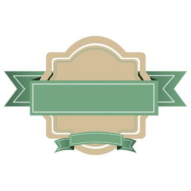 Yeşil şerit simgesi olan beyaz amblem