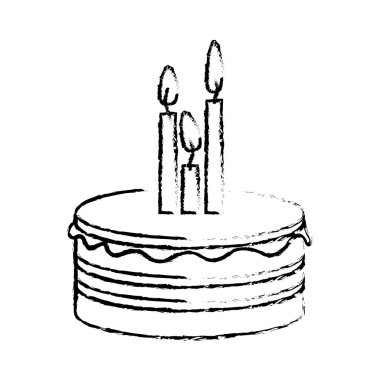 canddles simgesi ile şekil parti pasta