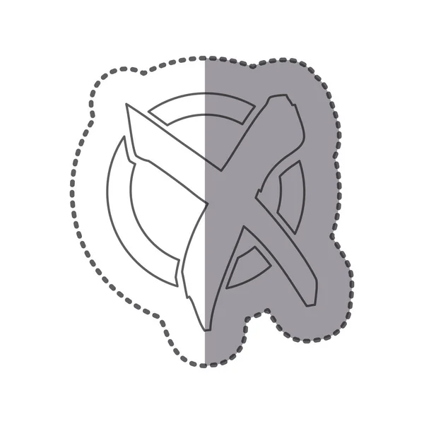 Σύμβολο σχήμα στρογγυλό με λάθος σήμα εικονίδιο — Διανυσματικό Αρχείο