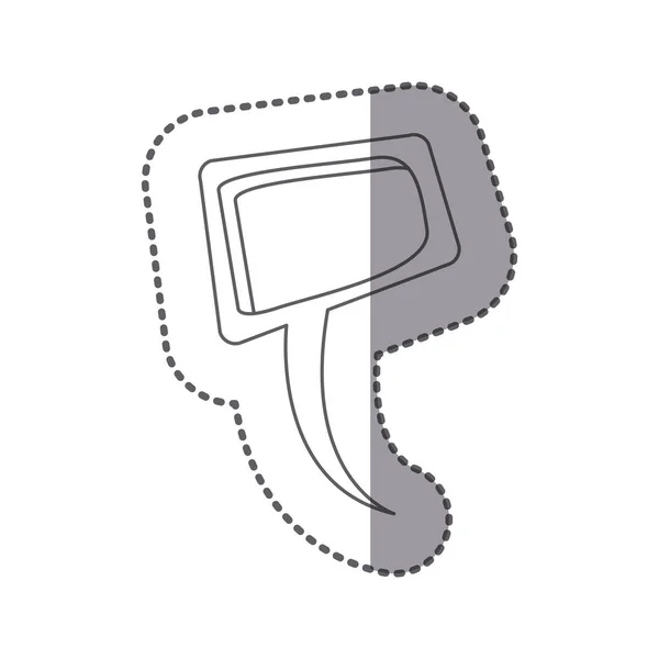 Figure squere chat bubble icon — стоковый вектор