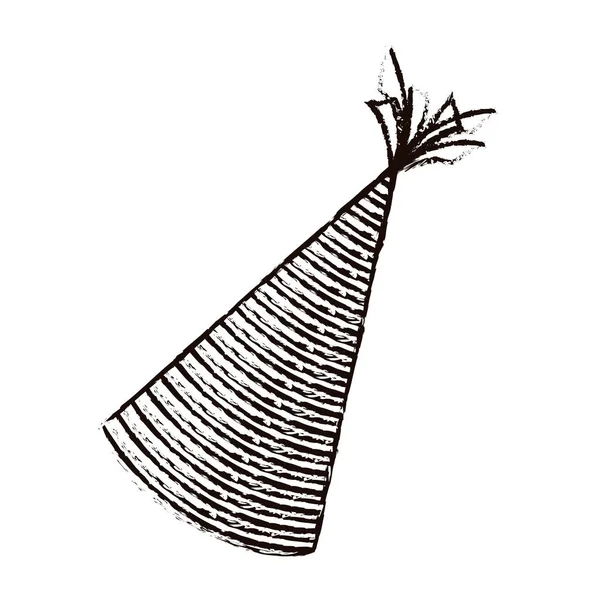 Figure chapeau de fête icône — Image vectorielle