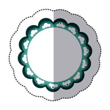 soyut dekorasyon simgesi olan yeşil amblemi