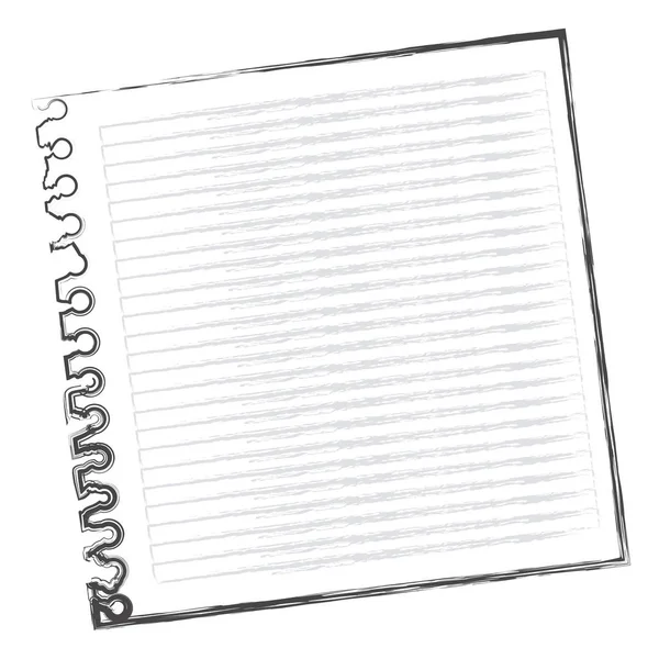 Contour notebook school pictogram — Stockvector
