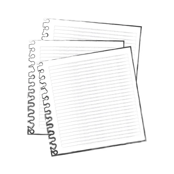 Contour notebooks icône de l'école — Image vectorielle