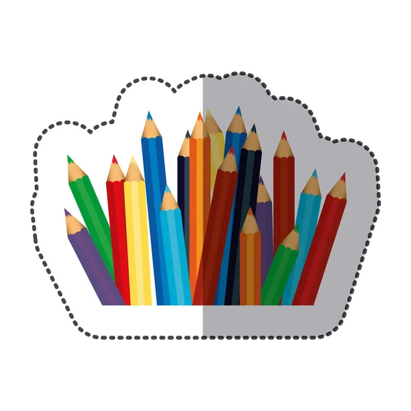 Crayons de couleur icône de couleur — Image vectorielle