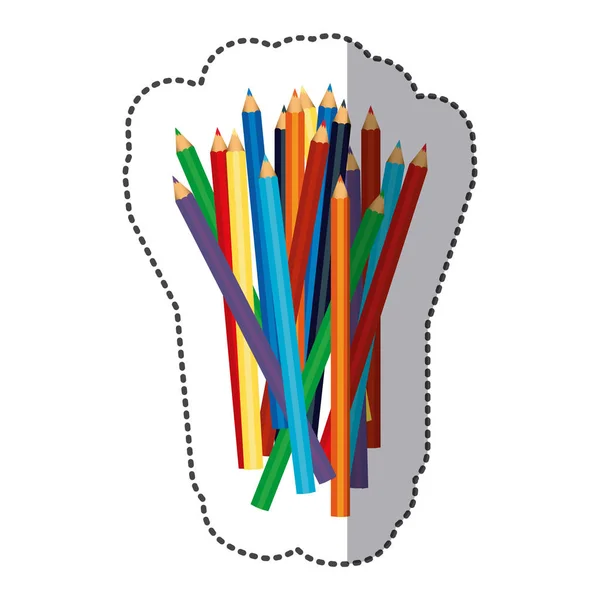 Color pencils color icon — Stock Vector