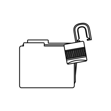 şekil dosyası ve açık kilidi simgesi