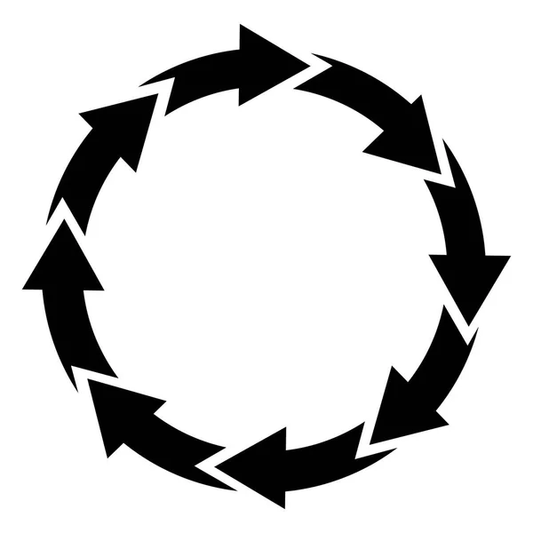 Contour autocollant cycle icône — Image vectorielle