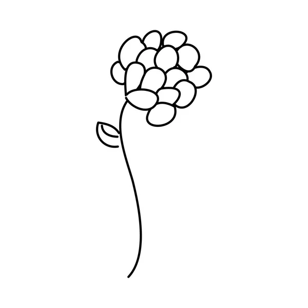Фігурна квітка з круглими пелюстками значок — стоковий вектор