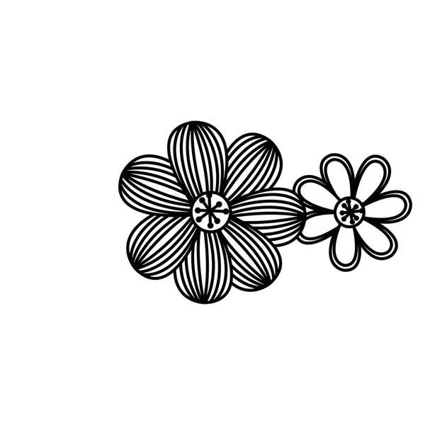 Σχήμα λουλούδια με πέταλα εικονίδιο οβάλ — Διανυσματικό Αρχείο