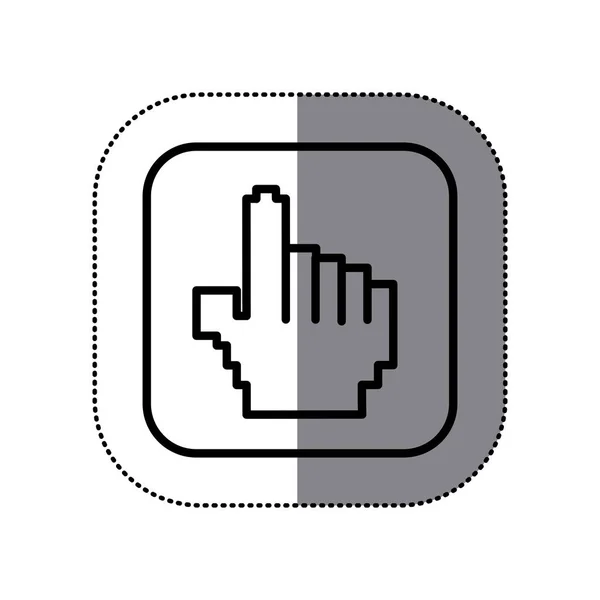 Figure symbol hand icon — Stock Vector