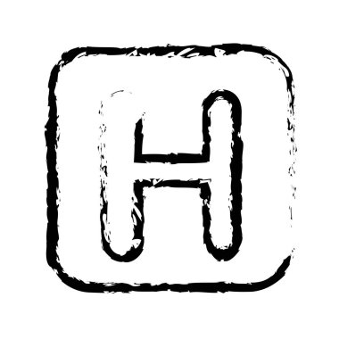 Kontur sembolü H harfi simgesi