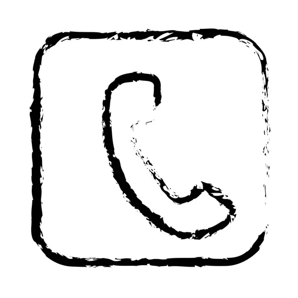 Kontur sembol telefon simgesi — Stok Vektör