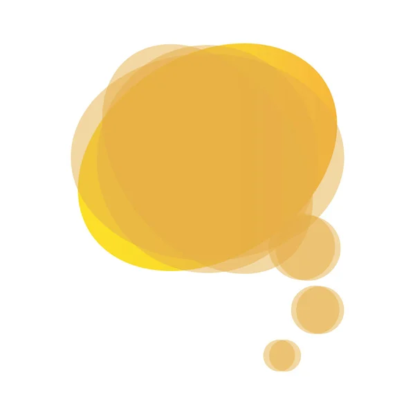 Sárga kör chat szövegbuborék-ikon — Stock Vector