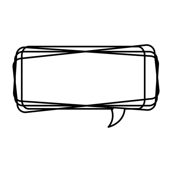 Figura ícone de bolha de bate-papo quadrado —  Vetores de Stock