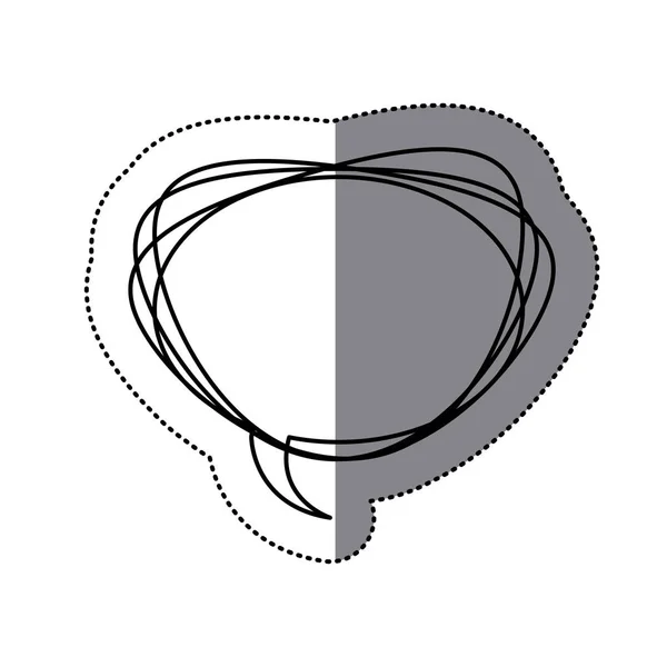 Figura ronda de chat icono de burbuja — Vector de stock