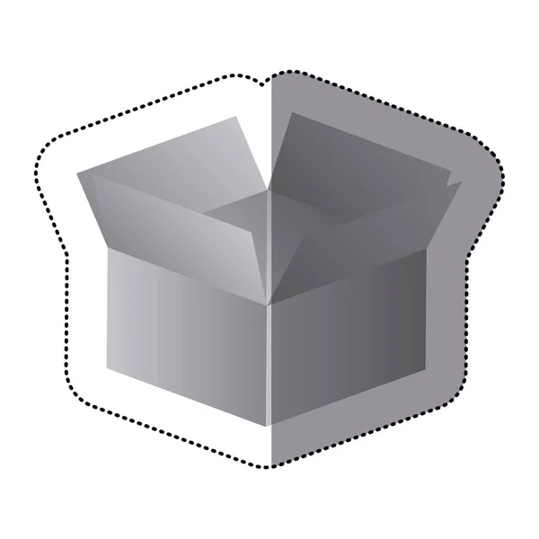 Caja de plata icono abierto — Vector de stock
