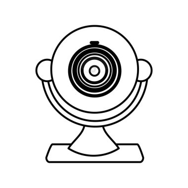 Kontur bilgisayar kamera simgesi