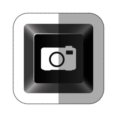 siyah düğme kamera simgesi