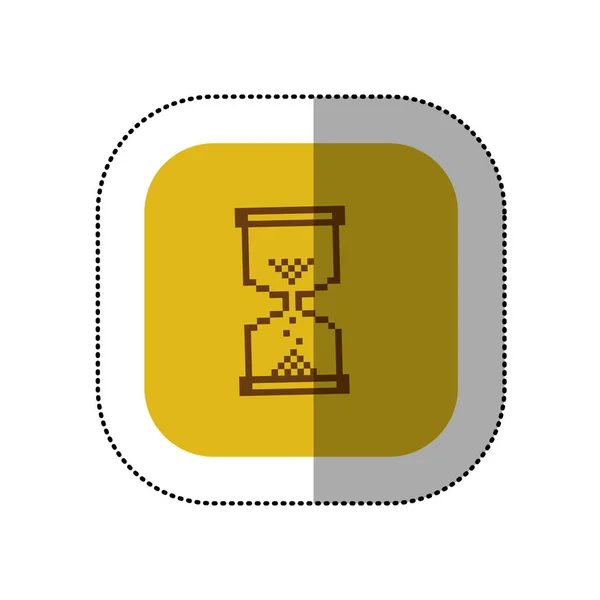 黄色シンボル砂時計のアイコン — ストックベクタ