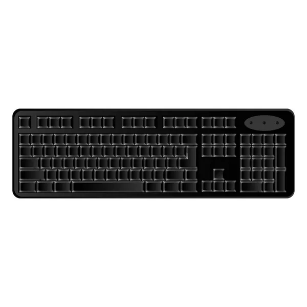 Icône clavier ordinateur noir — Image vectorielle