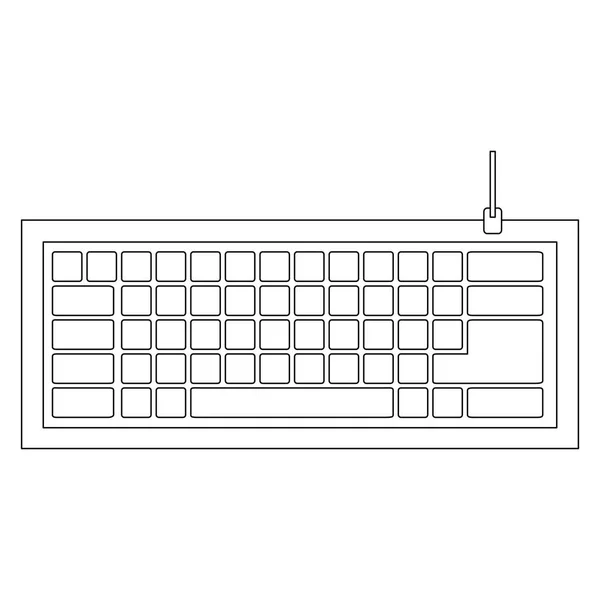 Figure computer keyboard icon — стоковый вектор