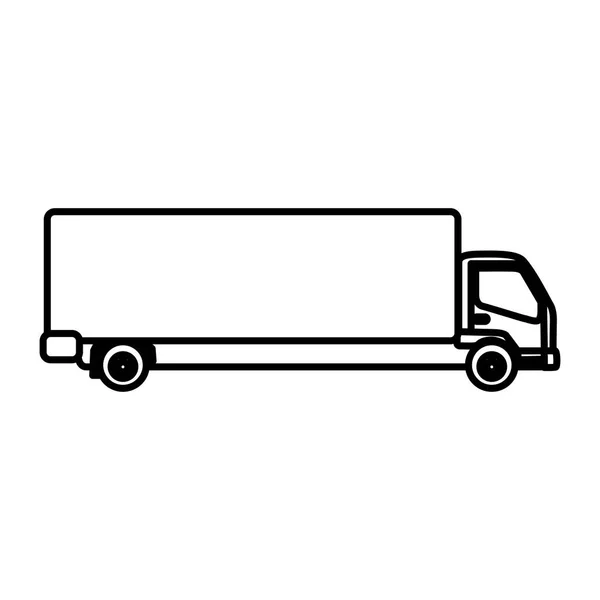 Figure trucks trailer icon — Stock Vector