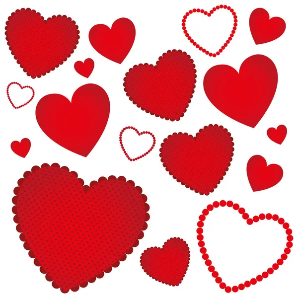 Vermelho corações fundo ícone —  Vetores de Stock