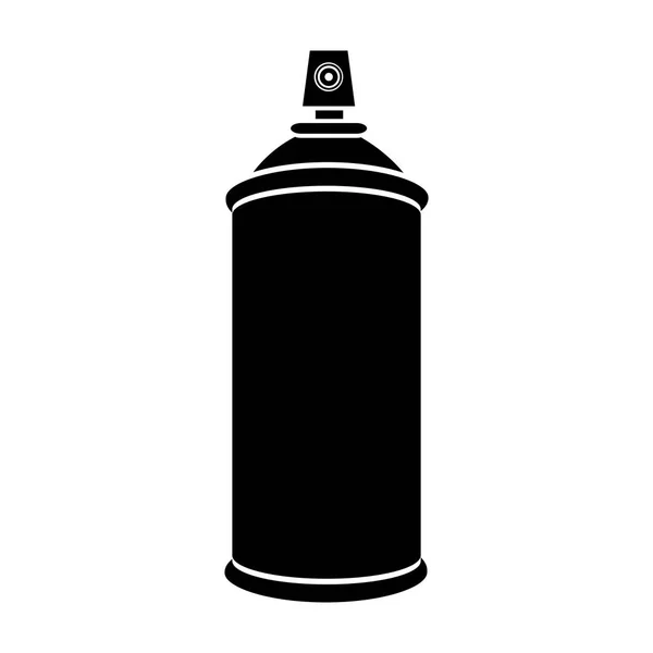 Silhouette aérosol bouteille peut icône — Image vectorielle