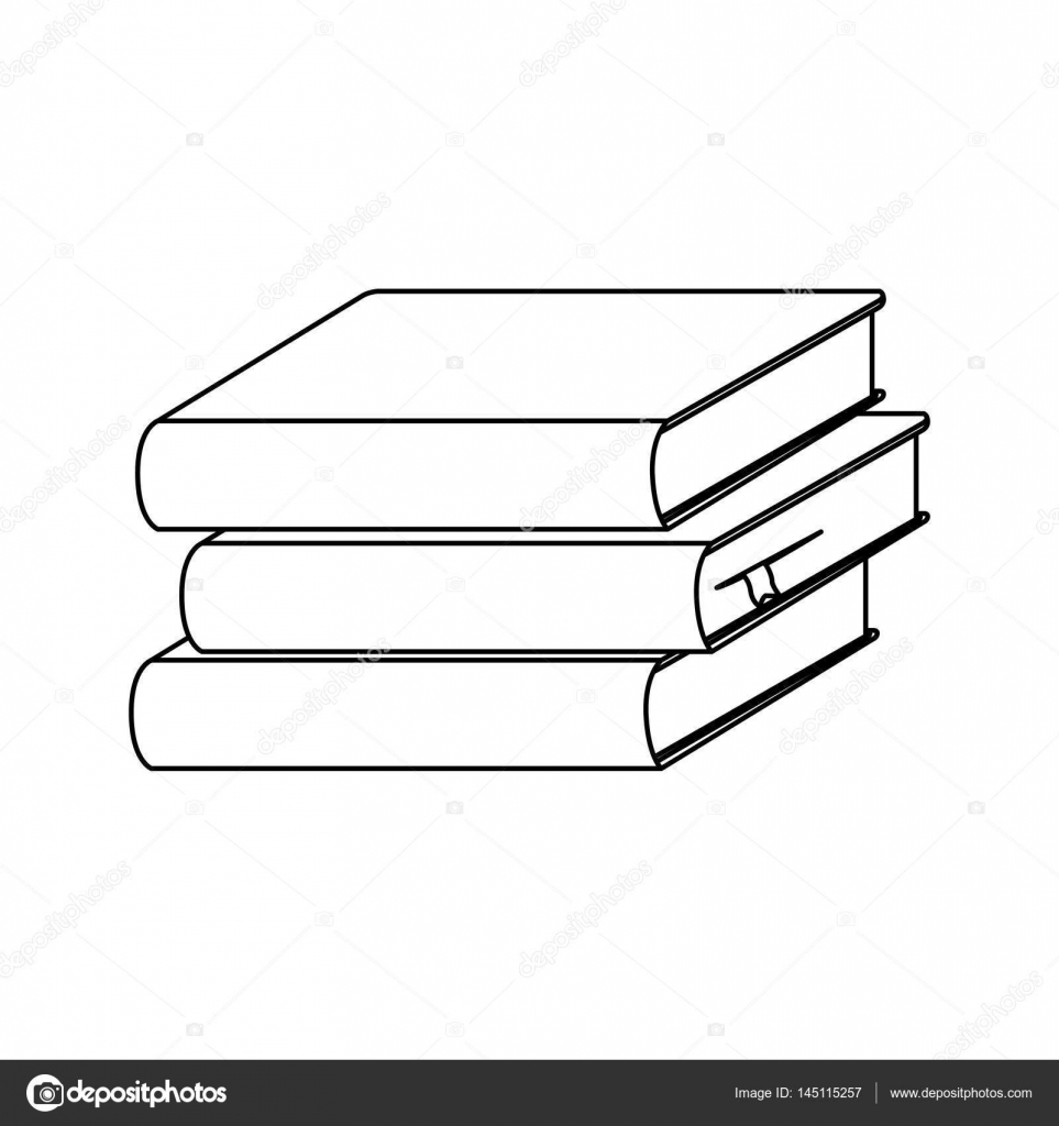 Silhouette set stack school books icon Stock Vector by ©grgroupstock ...