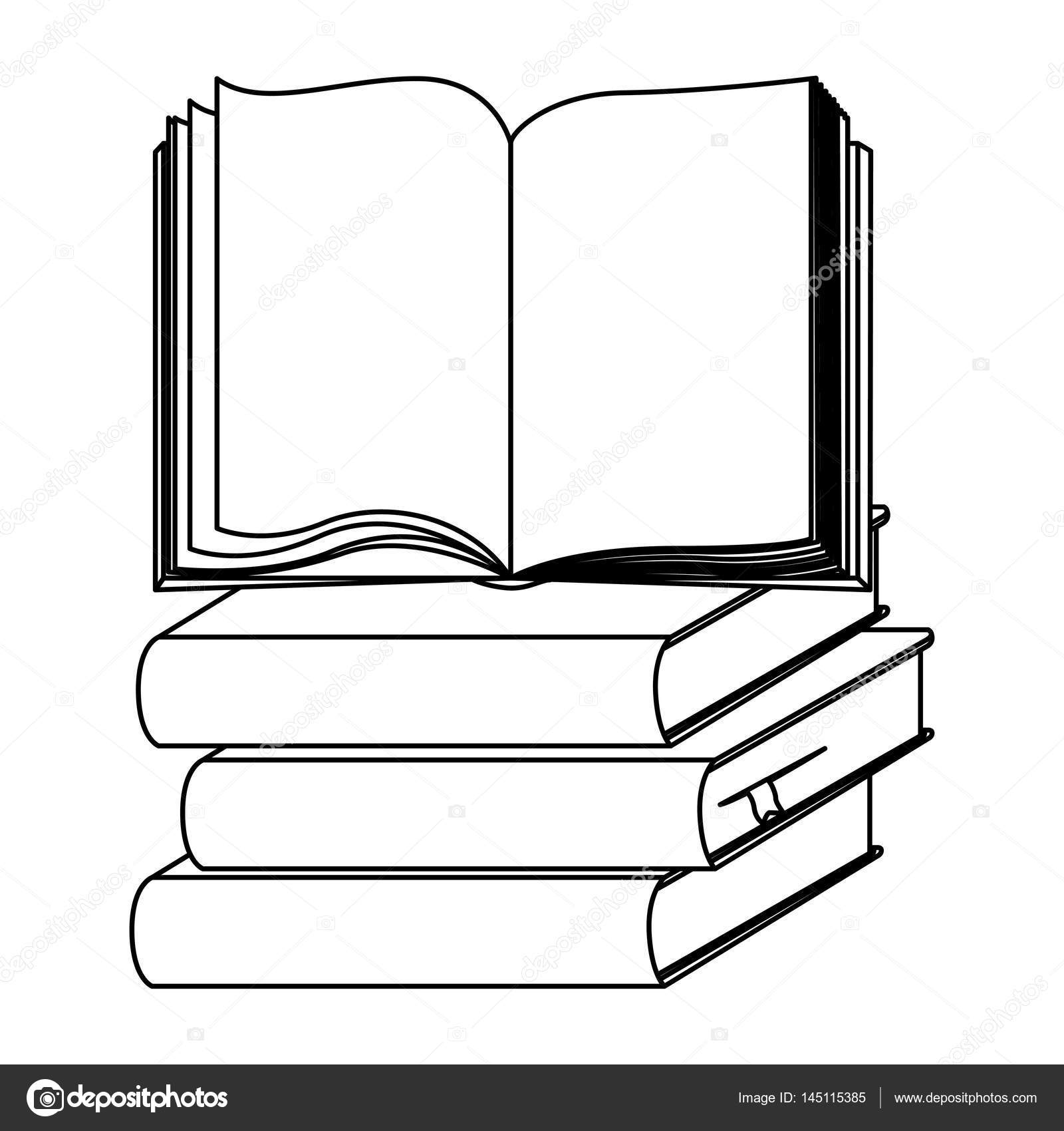 Open Book Silhouette Vector