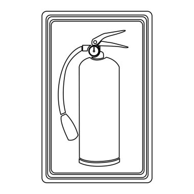 siluet yangın söndürücü simgesi olan kontur sinyal