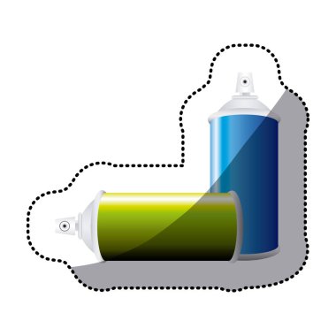 aerosol püskürtülen ilaç şişe etiket renkli ayarla