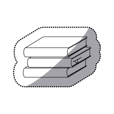 etiket siluet yığın okul kitapları Icon set