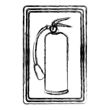 siluet yangın söndürücü simgesi olan kontur sinyal bulanık