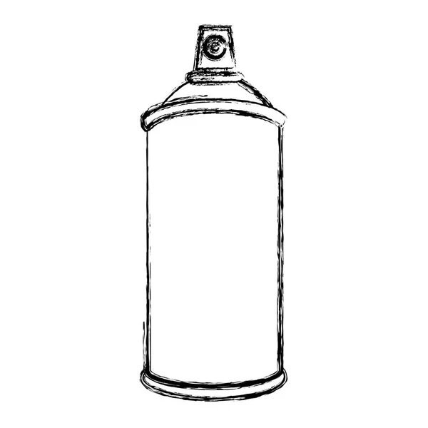 Skiss siluett aerosol spray flaska behållare — Stock vektor