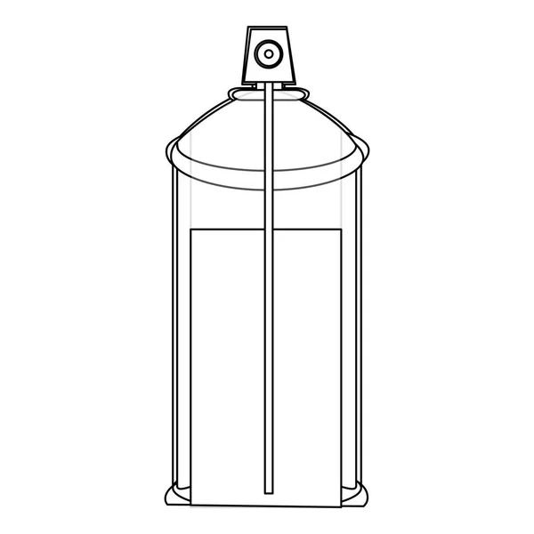 Contour interna vy aerosol spray flaska kan ikonen — Stock vektor