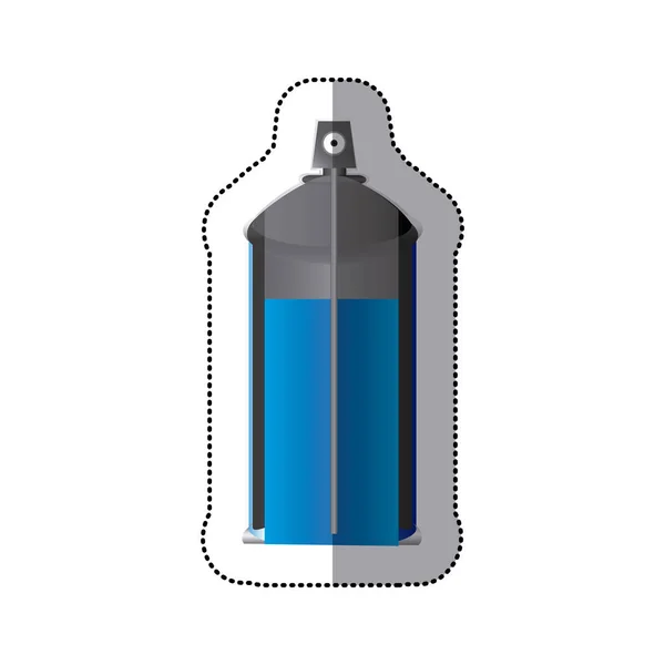 Autocollant coloré vue intérieure aérosol vaporisateur bouteille peut — Image vectorielle