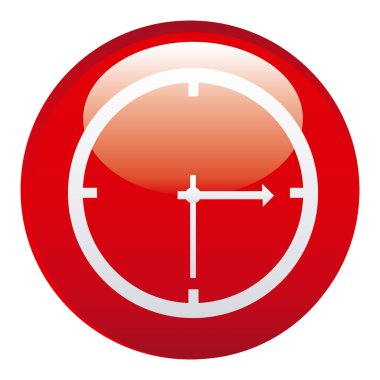 kırmızı saat amblemi simgesi