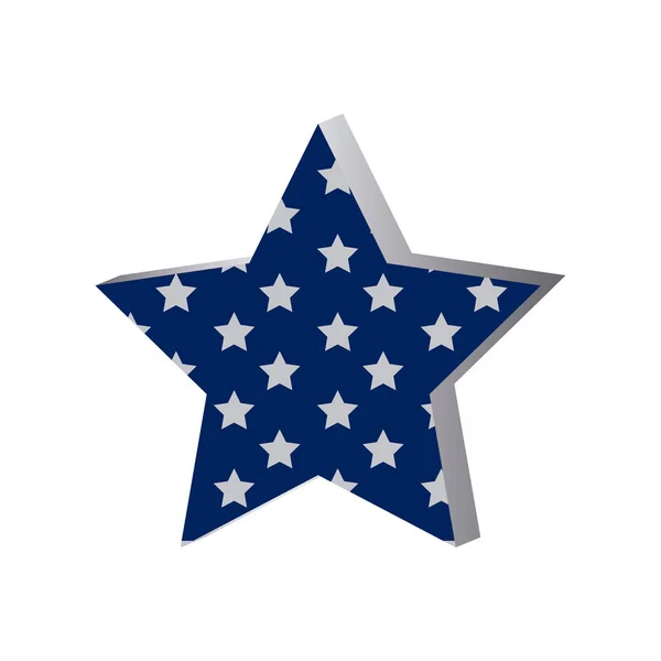 Estrela com muitas estrelas dentro do ícone — Vetor de Stock