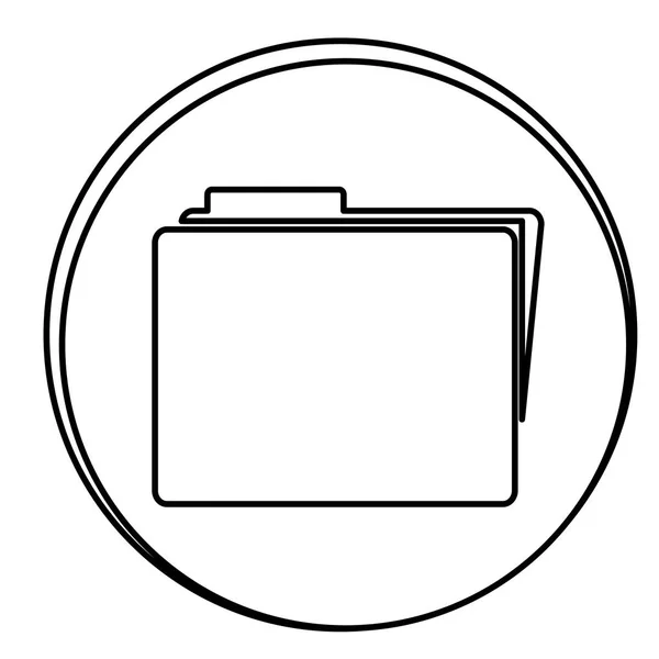 Figure file emblem icon — Stock Vector