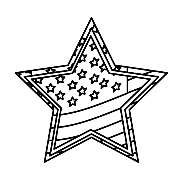 Ikona příznaku obrázek hvězda indický den — Stockový vektor
