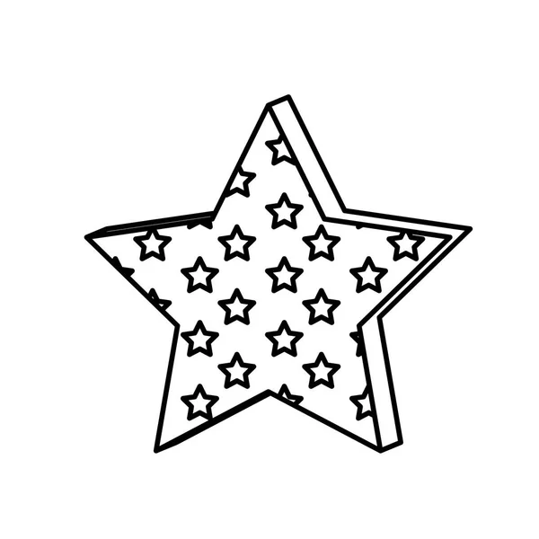Gwiazda rysunek z wielu gwiazd wewnątrz ikony — Wektor stockowy